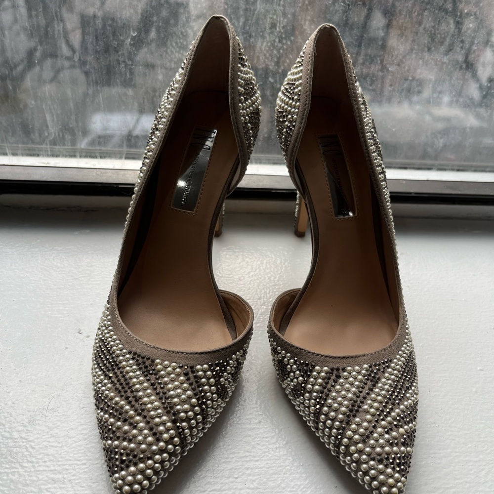 INC International Concepts Pearl Studded Heels